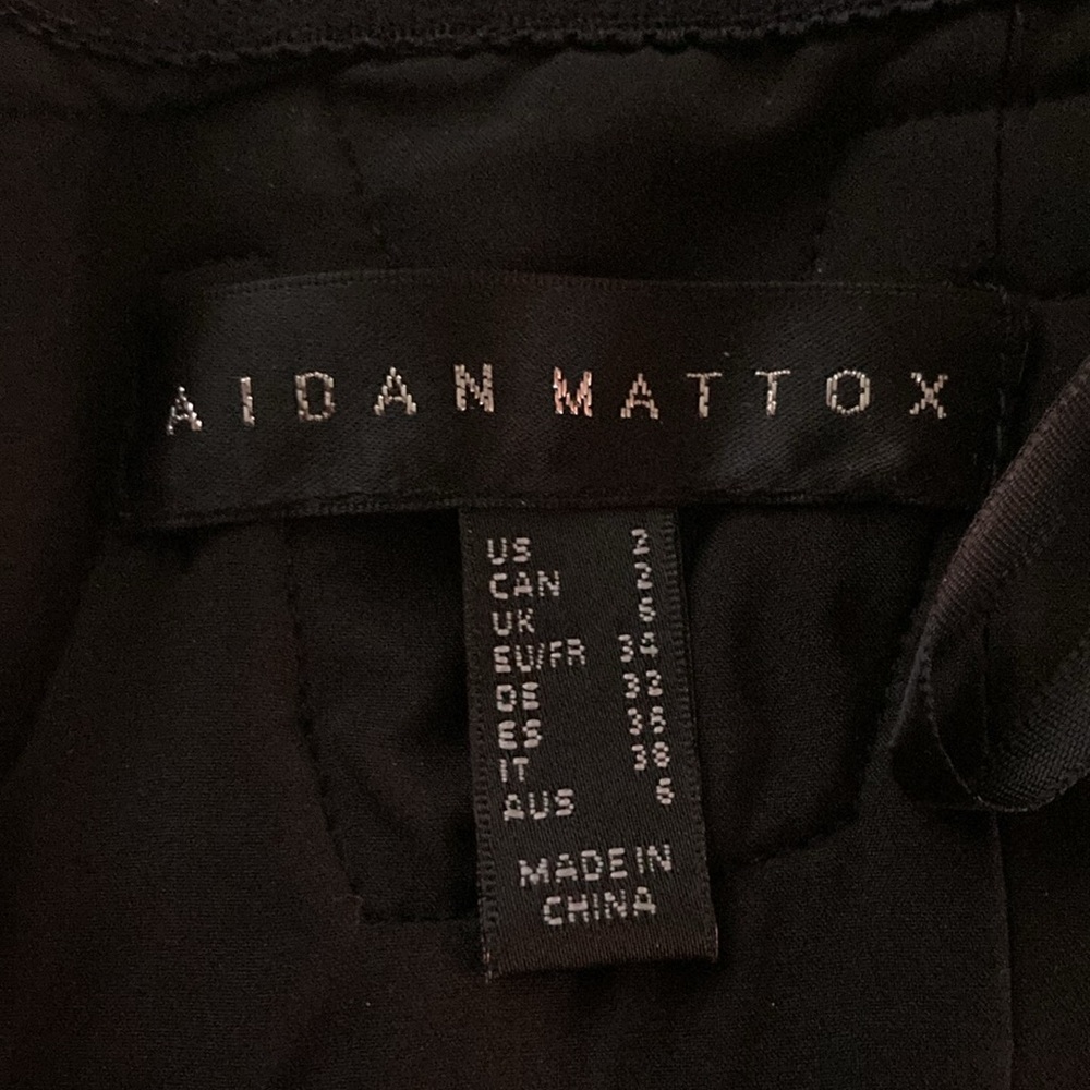 Aidan Mattox Off the Shoulder Black Dress, 2 - Picture 9 of 10